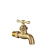 Brass Cross - Handle Water Tap (Male Thread, No Interface, Matte)